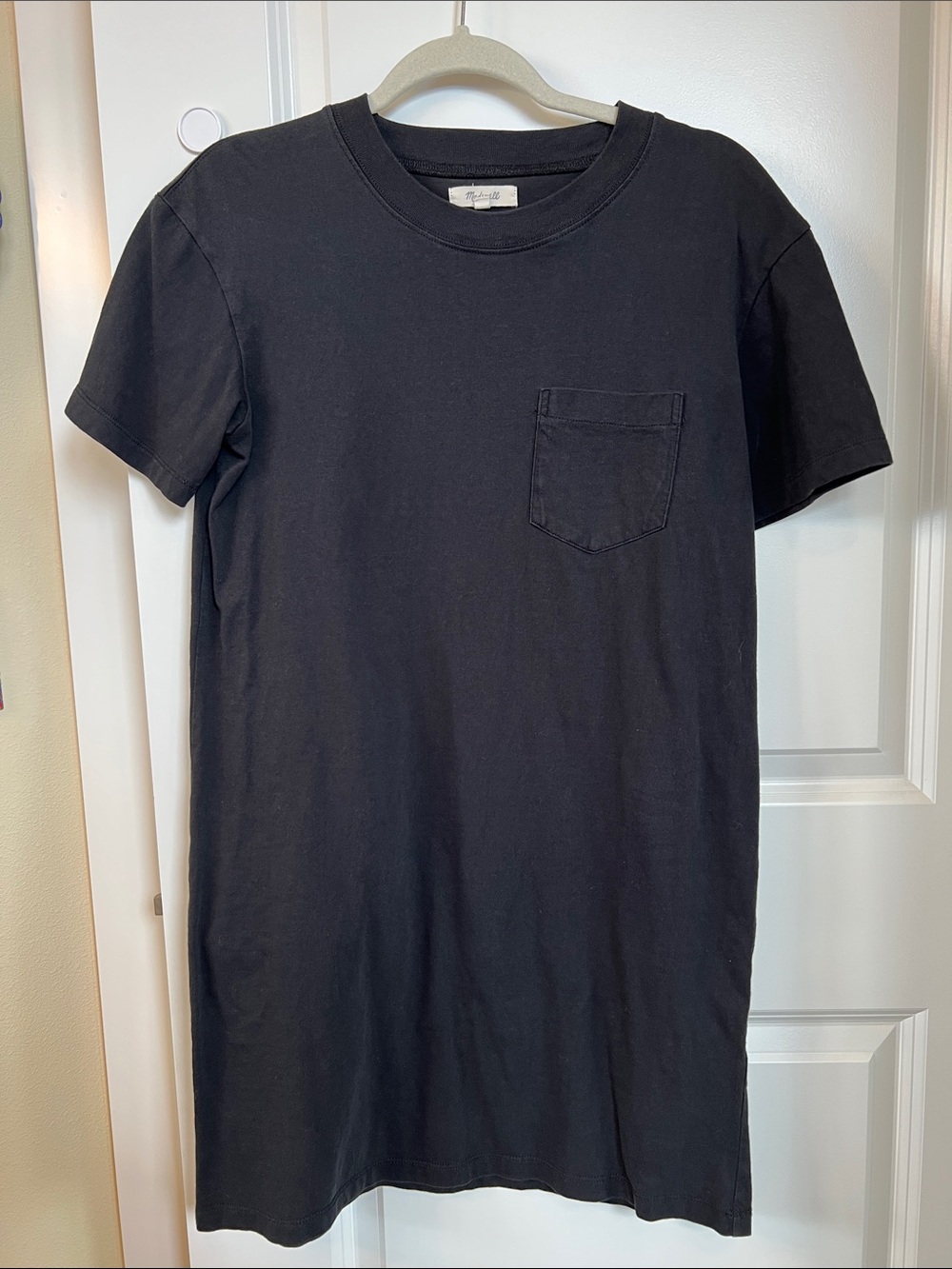 Madewell Black pocket T Shirt Dress XS